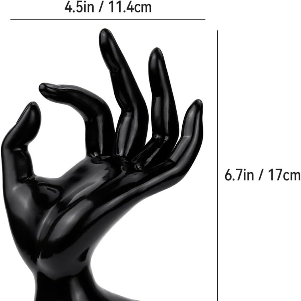 Ring Holder Display Hand for your‎ Rings Mannequin Display Hand Black
